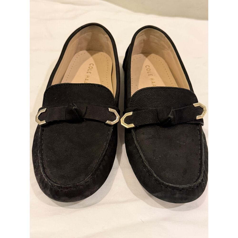 Cole Haan Womens 7B Black Nubuck Driving Loafers Moc Toe Slip On Comfort - Picture 4 of 8